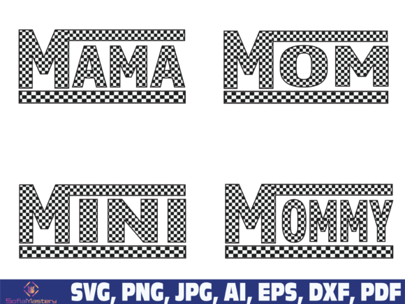 Checkered Mama Mom Mommy Mini Racing Design Review