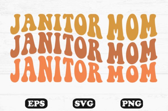 Janitor Mom Retro Wavy T-shirt Designs Review