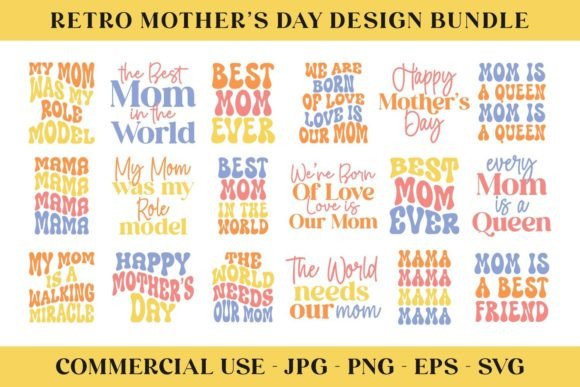Retro Mother's Day SVG Bundle: A Stitch Test