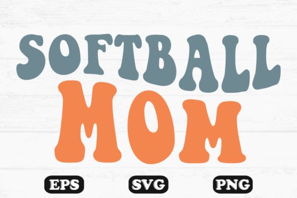 Soft Ball Mom Retro Wavy T-shirt Designs Review